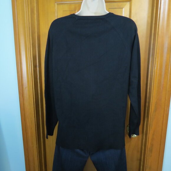 NWT Sunday Black Long Sleeve Pullover Sweater Smooth Knit Size Medium - Picture 7 of 12